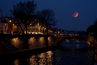 Blood Moon over the Seine, Paris France