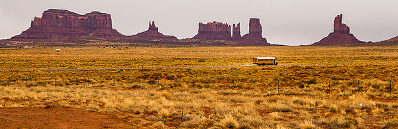 Off to school in Monument Valley