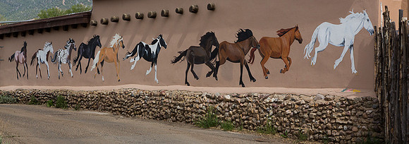 Horse Mural, Ledoux St., Taos, NM
