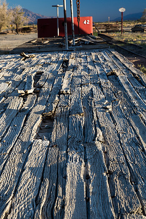 Weathered flat car