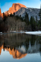 Halfdome Sunset and reflection