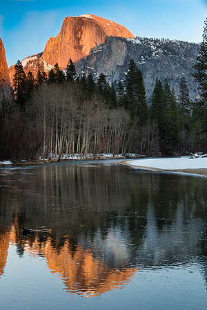 Halfdome Sunset and reflection