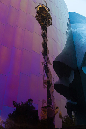 Space Needle Reflection on EMP Museum Wall