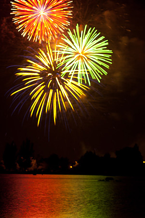Triple burst Sliding Focus Fireworks