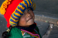 Peruvian girl in red hat