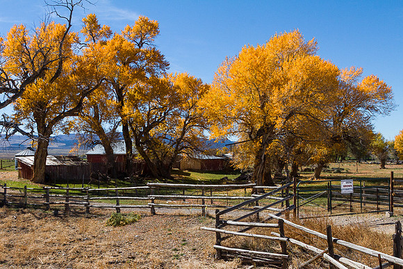 Utah farm in the fall