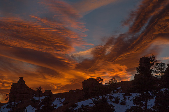 Flaming Sunset over Red Canyon SP, Utah #2