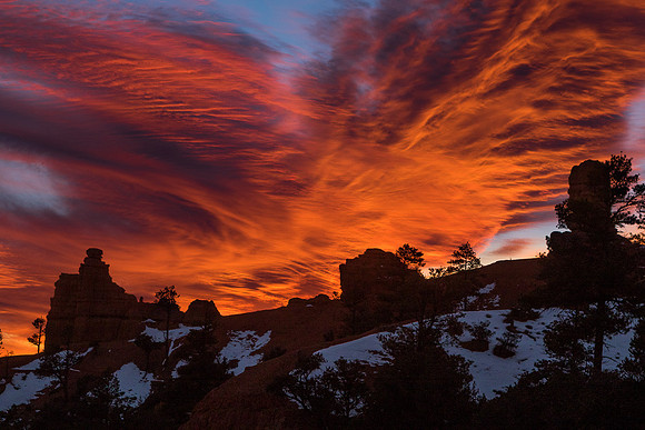 Flaming Sunset over Red Canyon SP, Utah #4