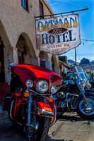 Harleys and Hotel, Old Rt-66, Oatman AZ