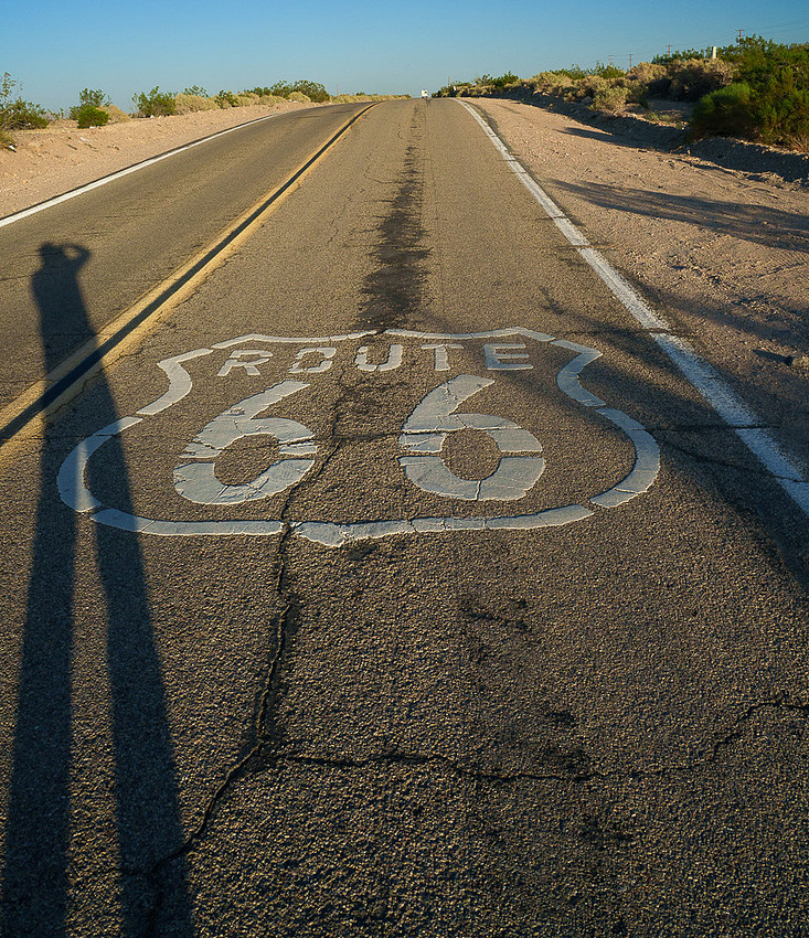 Photographing Route-66 near Barstow