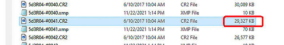04 LR021 File Size (Windows)