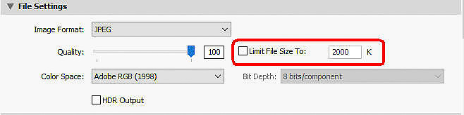 10 LR021 Expoort File Settings