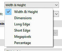 11 LR021 Export Img Size pull down options