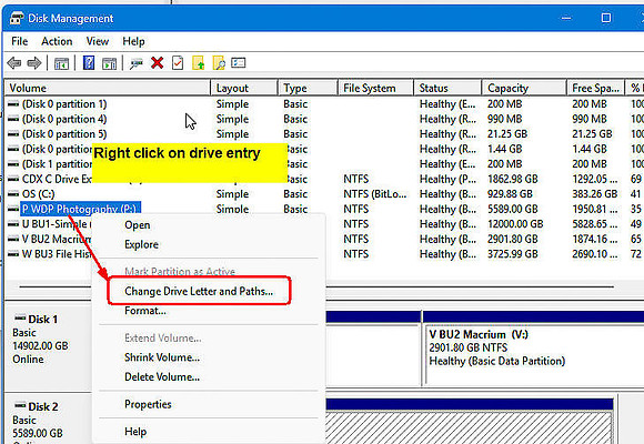 19 Drive Letter Change