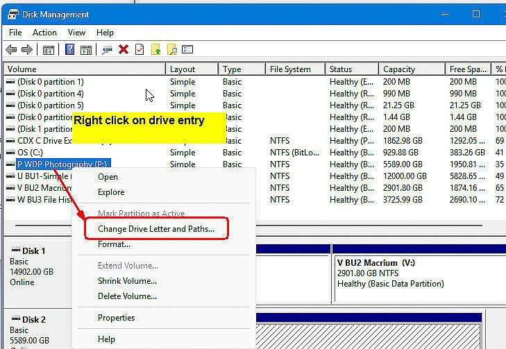 19 Drive Letter Change