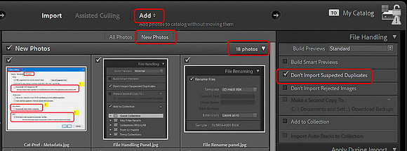 20 Sync Folder Import dialog