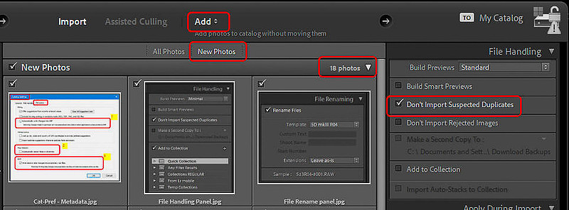 20 Sync Folder Import dialog