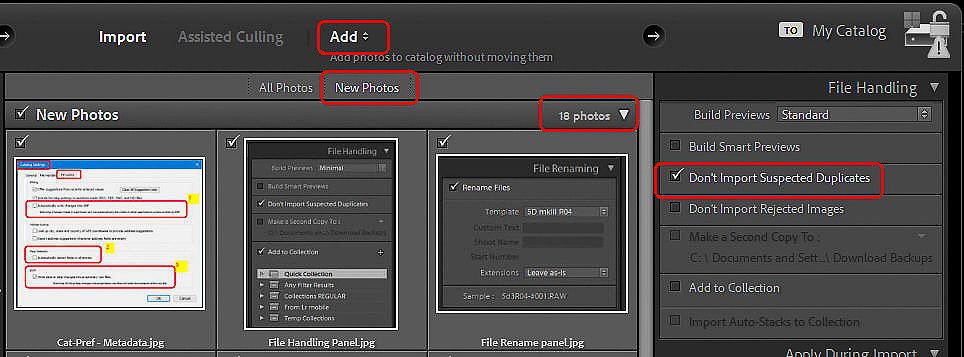 20 Sync Folder Import dialog