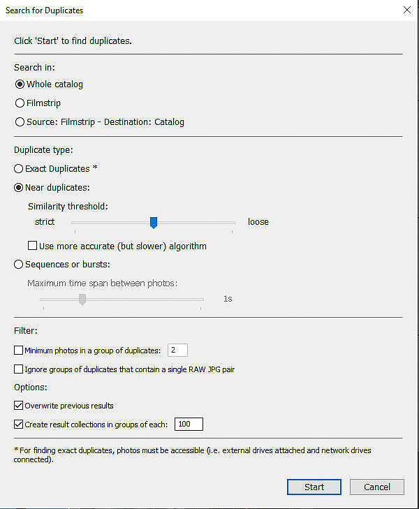 26 Excire Search for Dups Panel