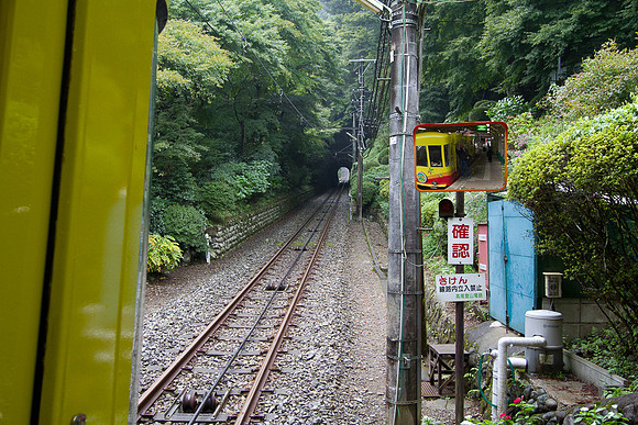 Cable car up Takao mtn