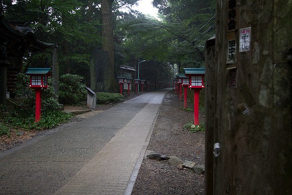 Lanterns in Takao, Japan