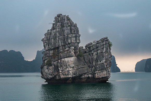 Rocky Island in Ha Long Bay Vietnam