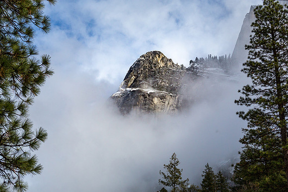 Fog Clearing around Ahwiyah Point, Yosemite