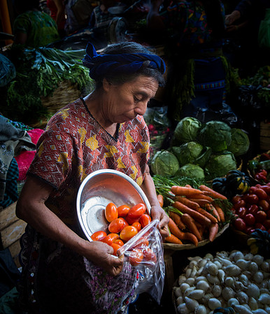 Produce vender #03, Antigua Market, Guatemala