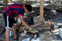Tortillia's cooking on open fire