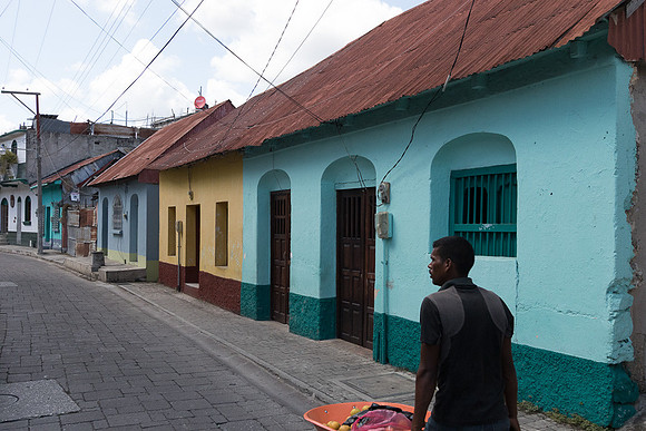 Flores Street vender with Wheelbarrow