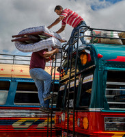 Loading the Chicken Bus, Antigua, Guatemala