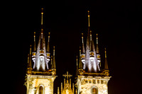 Our Lady before Tyn steeples by night