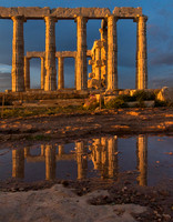 Temple of Poseidon with Reflection