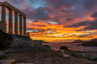 Temple of Poseidon Sunset
