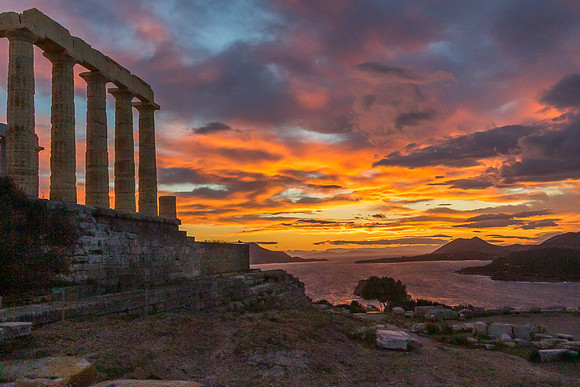 Temple of Poseidon Sunset