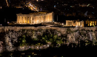 Acropolis at night from From Filopappou Hill