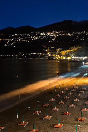Maiori Beach at night