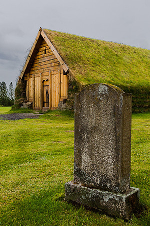sod roof building at Skalholt (Skalholtskirkja) Church