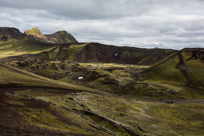 Green Mountains and dirt road