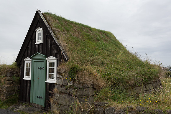 Sod roof in Iceland