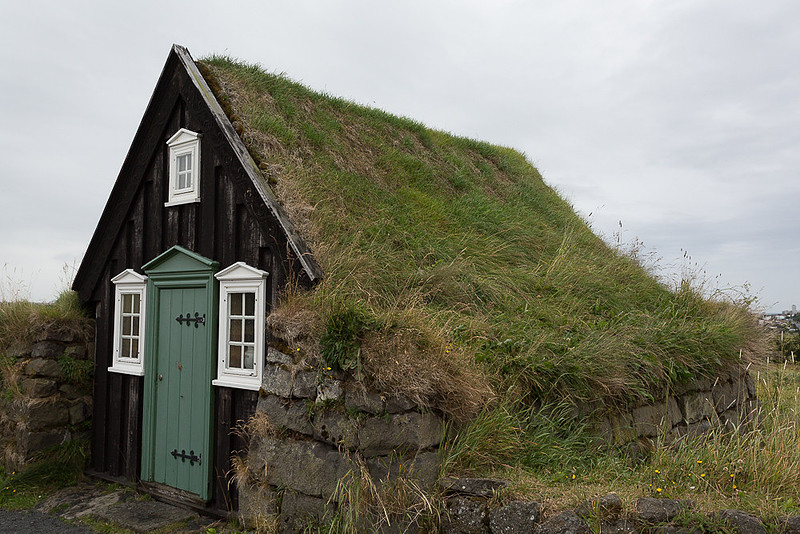 Sod roof in Iceland