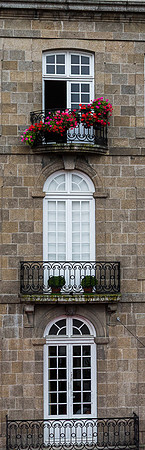 Three French Balconies, St. Malo, France