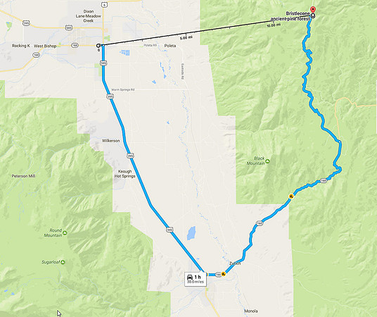 01 2016-09-25 Map #06 Bishop to Bristlecone