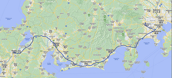 03 # Map 4 Tokyo to Kyoto