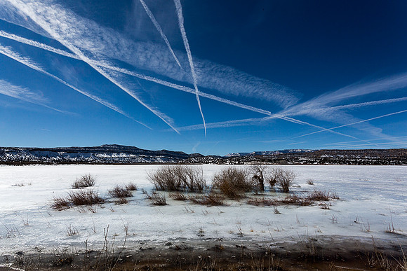 Over 13 Contrails over the Escalante