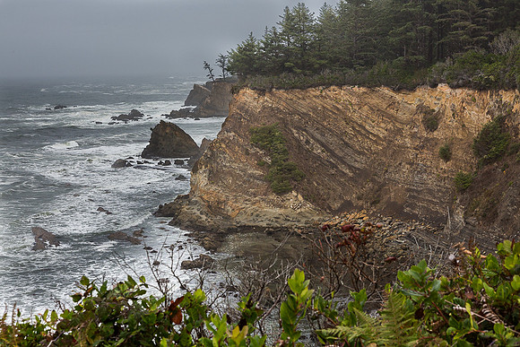 Fog, Surf and Cliffs
