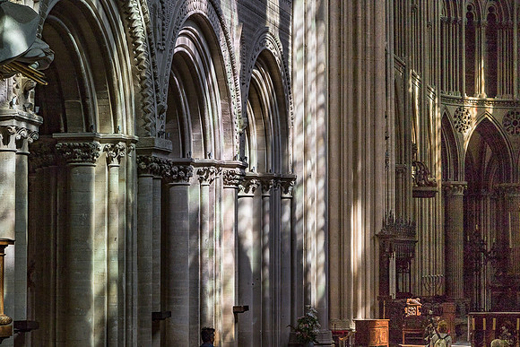 Cathedral light and shadow, Notre Dame de Bayeux, France