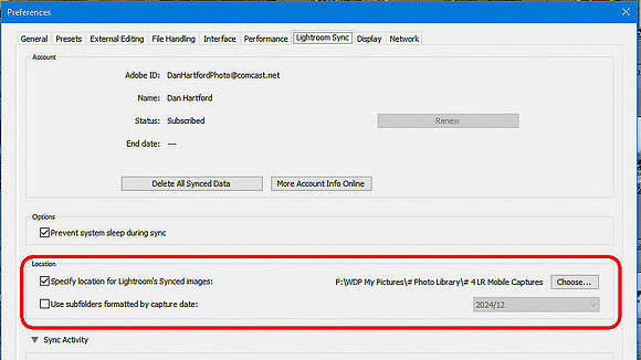 09 LrC - Set Download folder