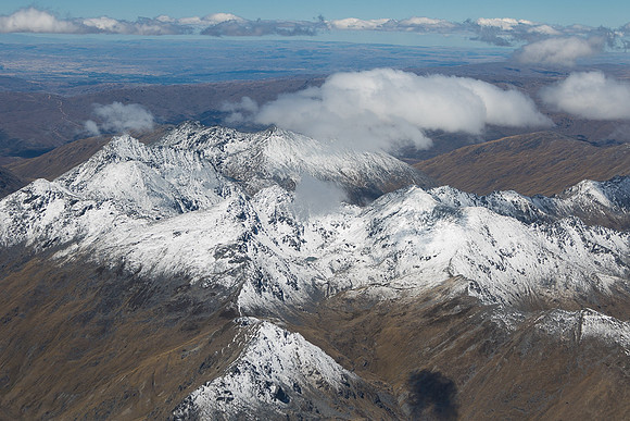 Southern Alps, Cardrona Area from the air