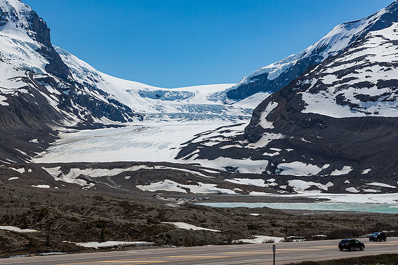 Athabasca Glacier from visitor Center